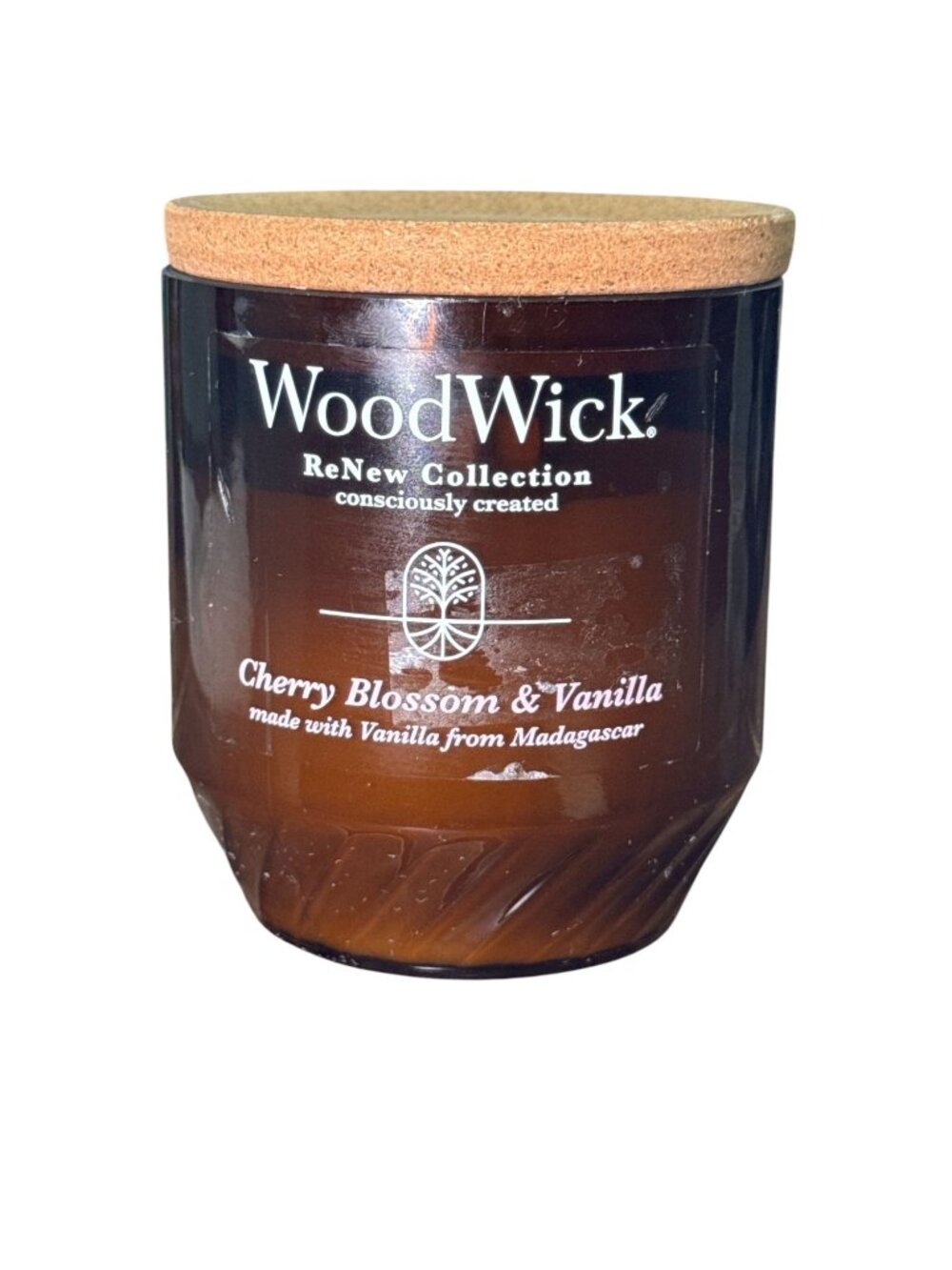 WoodWick ReNew Collection Cherry Blossom & Vanilla Candle - 6.5 oz - Cork Lid -